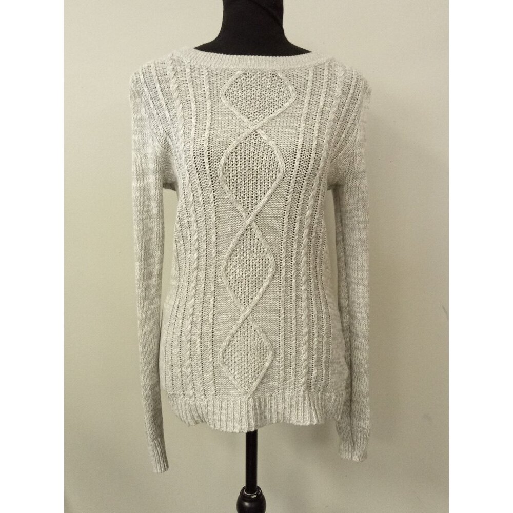 Women's Old Navy Gray Cable knit Sweater Size Medium